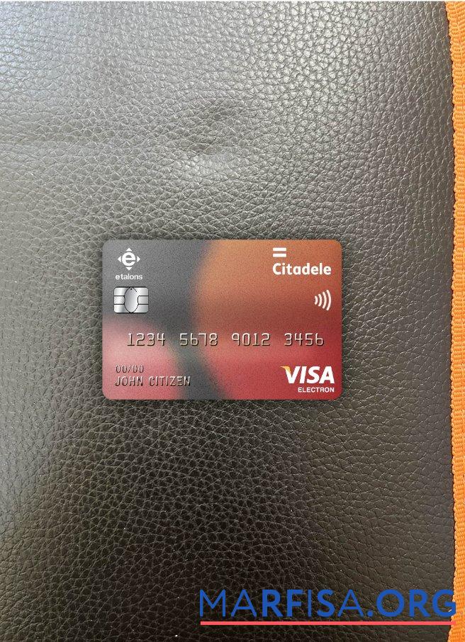 Downloadable Estonia Citadele filiale AS bank visa electron card photolook front example
